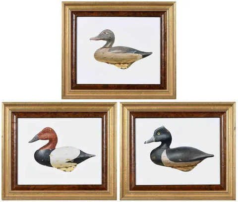 Joseph Cibula, Three Duck Decoy Paintings, two signed in body of decoy "Cibula, oil on Masonite