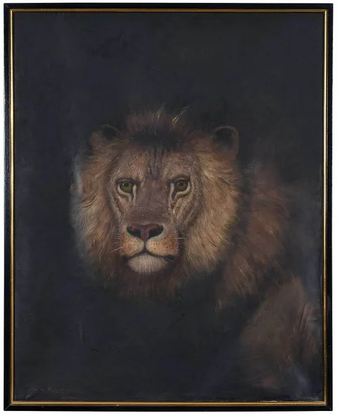 Henry Herman Cross, Lion, oil on canvas