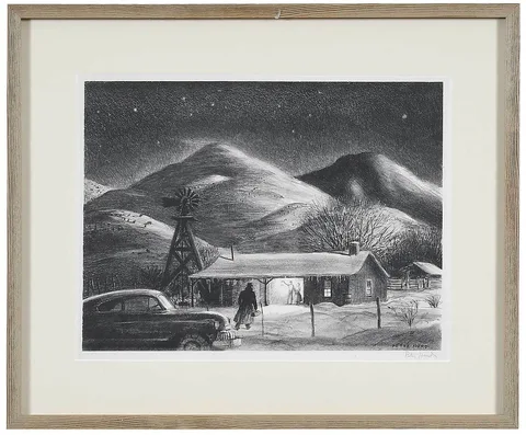 Peter Hurd, ÿThe Late Call, 1949, lithograph