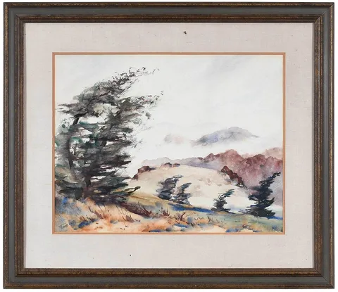 Howard Murry, Mist in the Mountains, watercolor
