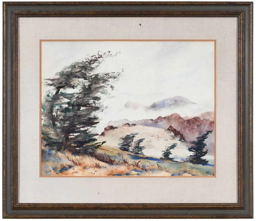 Mist in the Mountains by Howard Murry, watercolor, offered Sep 2021