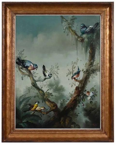 Ira Monte, Concert of Birds, oil on canvas