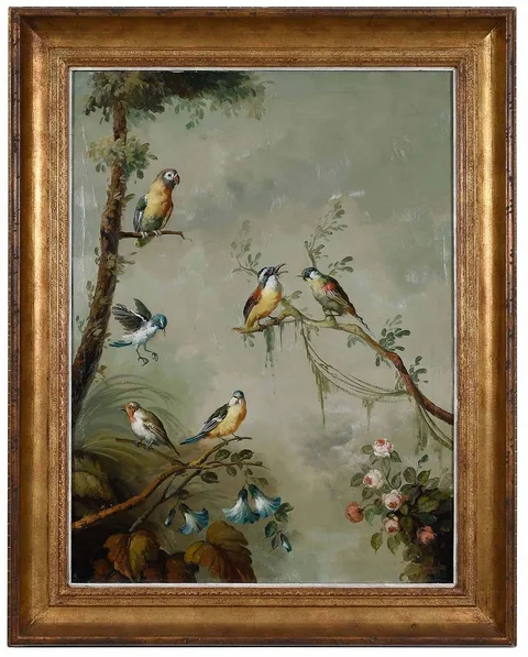 Ira Monte, Tropical Sun Birds, oil on canvas