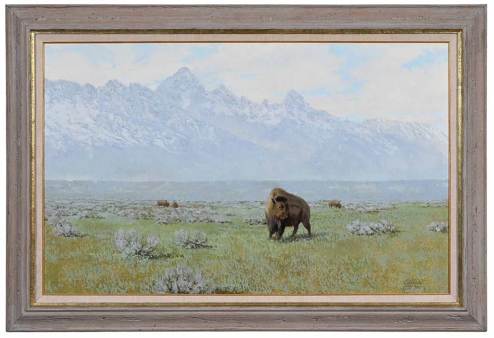 Days Gone By by Jeff Ricks, 1980, oil on Masonite, offered Jul 2021