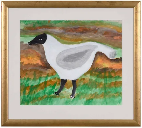 William Dawson, Bird, watercolor and acrylic on paper