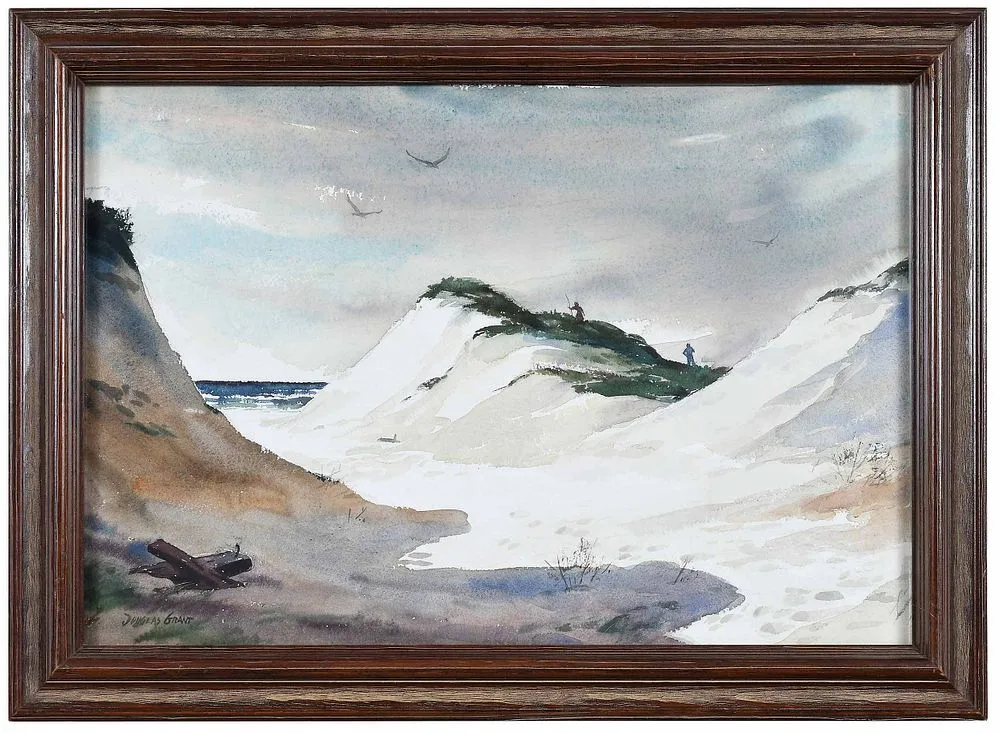 Seascape by Douglas Grant, watercolor on paper, offered Jul 2021