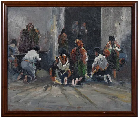 Arthur P. Loysen, ÿChichicastenango, Guatemala, 1947, oil on board