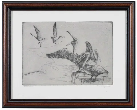 William Kent Hagerman, Dub's Cast (St. Petersburg Municipal Pier), etching