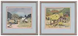 Buell Whitehead, Two Florida prints: Chenille Factory, Apple Market