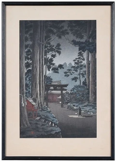 Tsuchiya Kōitsu, Nikko Futarasan, woodblock print,ÿoban tate-e