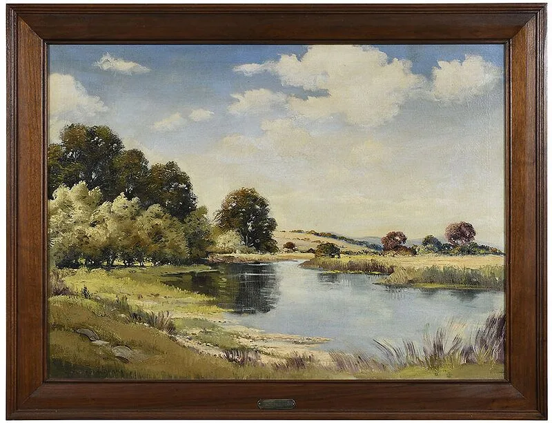 Arkansas Landscape by Ernest T. Fredericks, oil on canvas, sold May 2021
