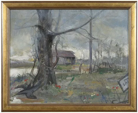 C. C. Beall, The Old Barn, oil on board