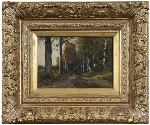 Frits Mondriaan, ÿBirches by a Forest Track, 1916, oil on canvas laid on oak panel