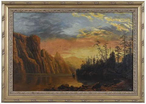 Albert Bierstadt, Sunset, California, oil on canvas