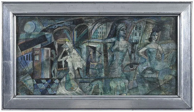 Le Rˆve by Alice Lauffer Lawrence, 1955, oil on Masonite, sold May 2021