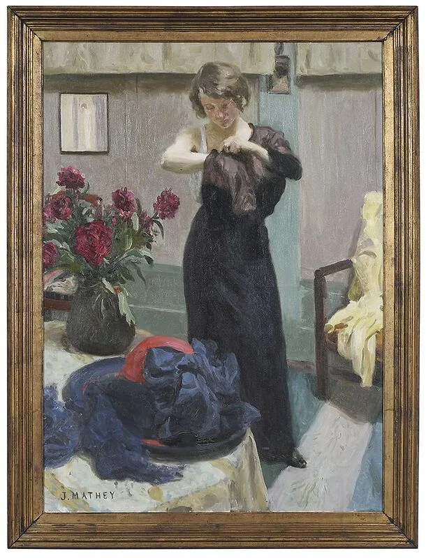 Jacques Mathey, Readying for the Afternoon, oil on canvas