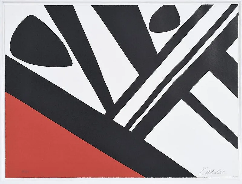 L'Acier du constructeur by Alexander Calder, circa 1965, lithograph on Rives paper, sold Apr 2021
