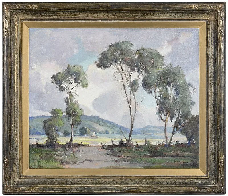 California Landscape by Orrin Augustine White, oil on canvas, sold Apr 2021