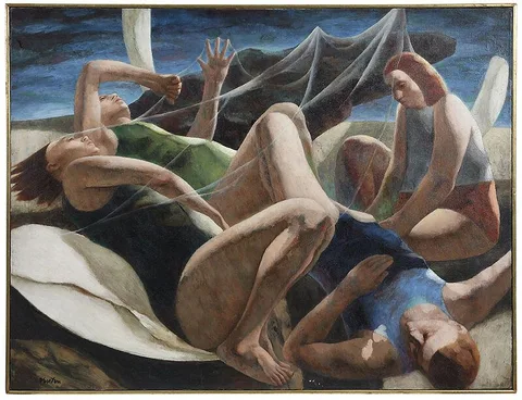 Nightpiece by John Nathaniel Fenton, oil on canvas, sold Apr 2021