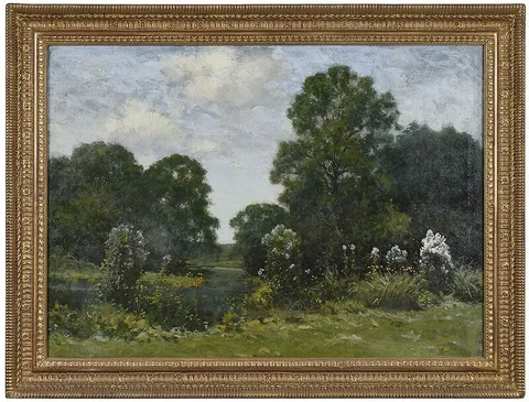 William R. Derrick, A Summer Idyll, Short Hills, New Jersey, oil on canvas