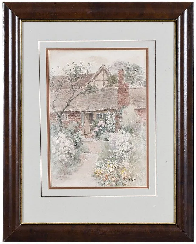 Garden Path by Jane Brewster Reid, watercolor on paper, sold Apr 2021