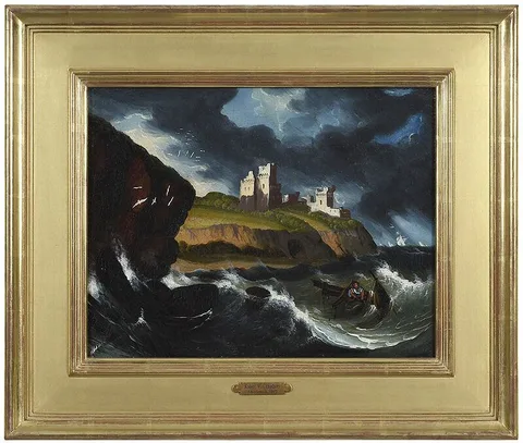 Thomas Chambers, Ravenscraig Castle, oil on canvas