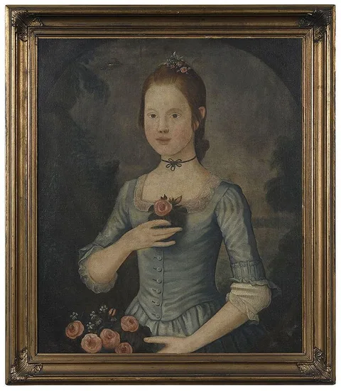 John Durand, Portrait of Martha Walker Barton, oil on canvas