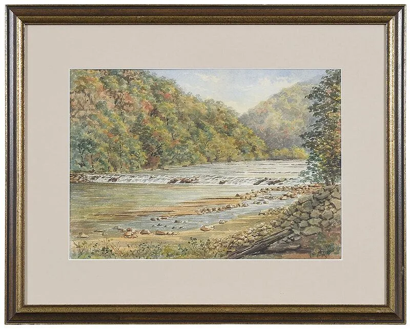 F. Mojasky, Hot Springs, North Carolina, watercolor on paper