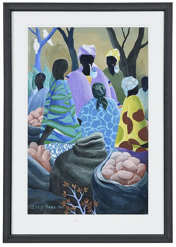Ivey Hayes, Carolina Potatoes, oil on board