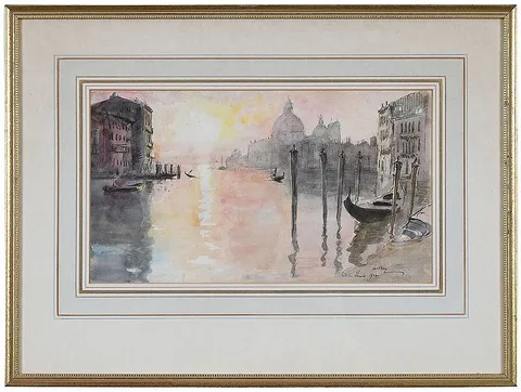 James McBey, September, Venice, 1924, watercolor