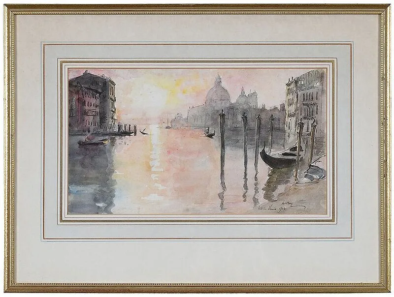September, Venice by James McBey, 1924, watercolor, sold Apr 2021