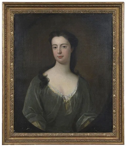 Sir Godfrey Kneller, Portrait of a Lady in Green Gown, oil on canvas