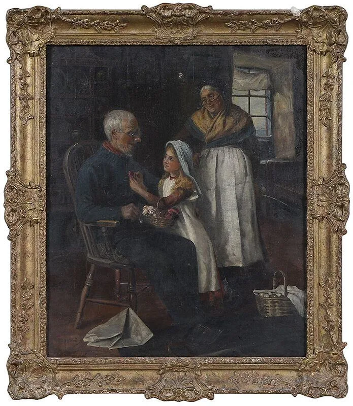 Claude Pratt, The Gatherer, oil on canvas
