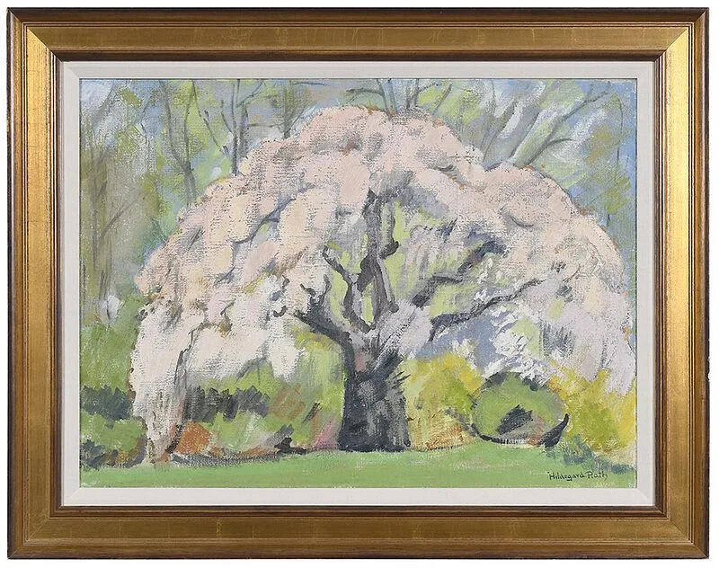 Hildegard Rath, Japanese Cherry Tree, oil on canvas