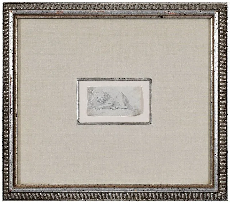 A Grotesque by Francesco de Goya, graphite on paper, sold Apr 2021