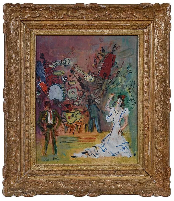 L'Andalouse by Jean Dufy, oil on canvas, sold Feb 2021