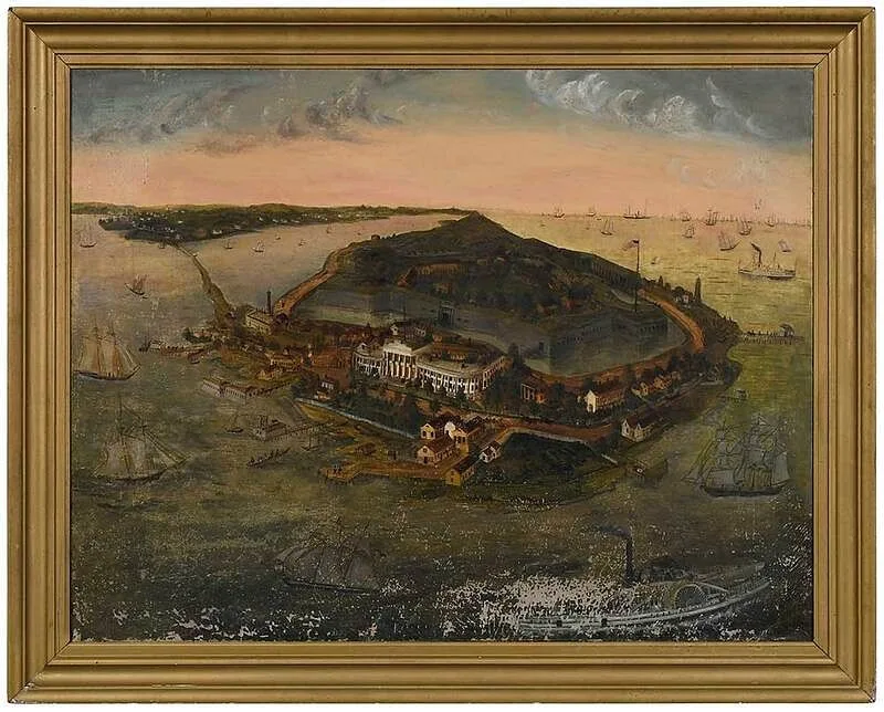 possibly Edward Sachse by American School, oil on canvas, sold Feb 2021