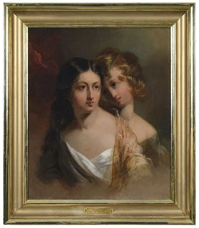 Two Sisters by Thomas Sully, oil on canvas, offered Feb 2021