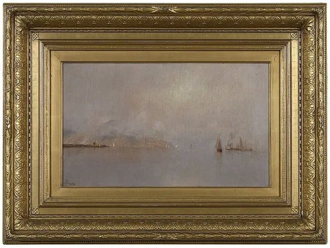 Jervis McEntee, Entrance to the Highlands of the Hudson, 1874, oil on canvas