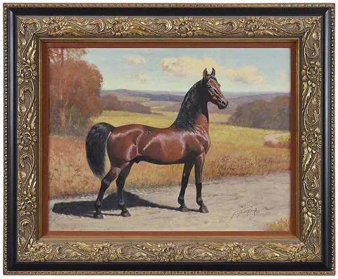 George Ford Morris, Justin Morgan, oil on illustration board