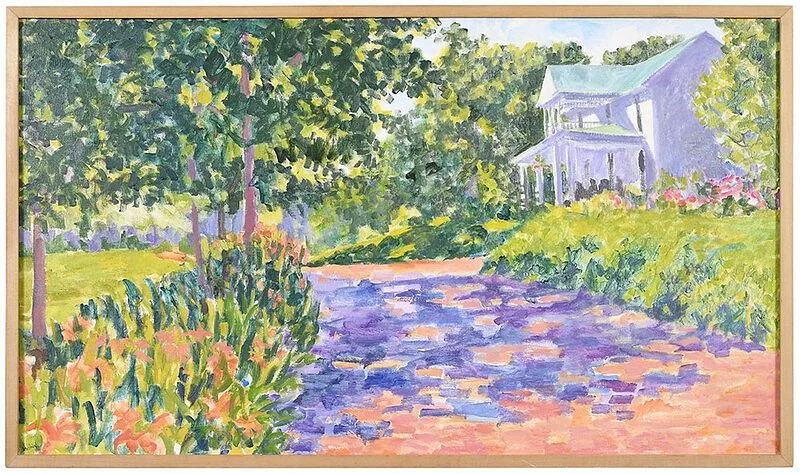Orange Road by Kazhia Kolb, oil on canvas, sold Feb 2021