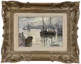 Hayley Lever, Fishing Boats at Anchor, Gloucester, Massachusetts