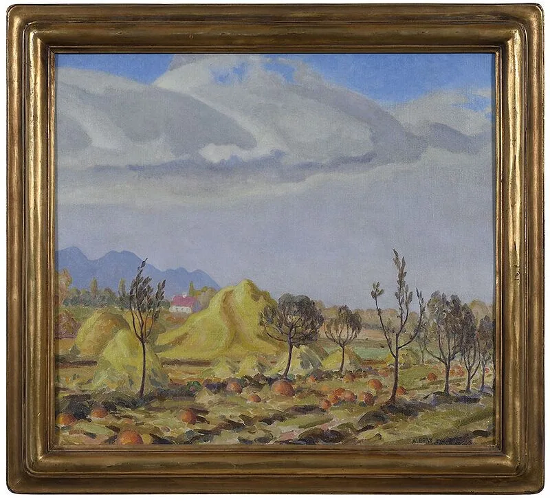 Albert Byron Olson, The Pumpkin Patch, oil on canvas