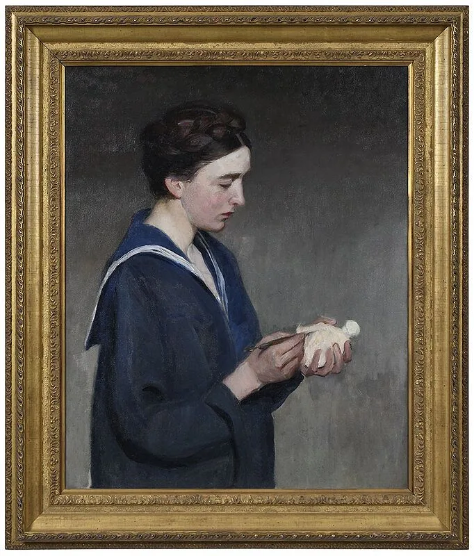 The Sculptor by Lilla Cabot Perry, oil on canvas, offered Feb 2021