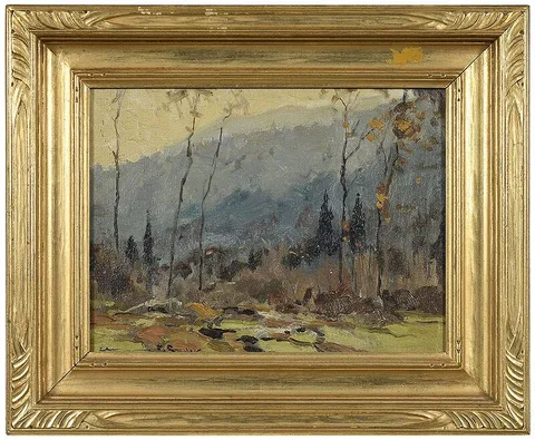 Chauncey Foster Ryder, Mountain Landscape, oil on canvas