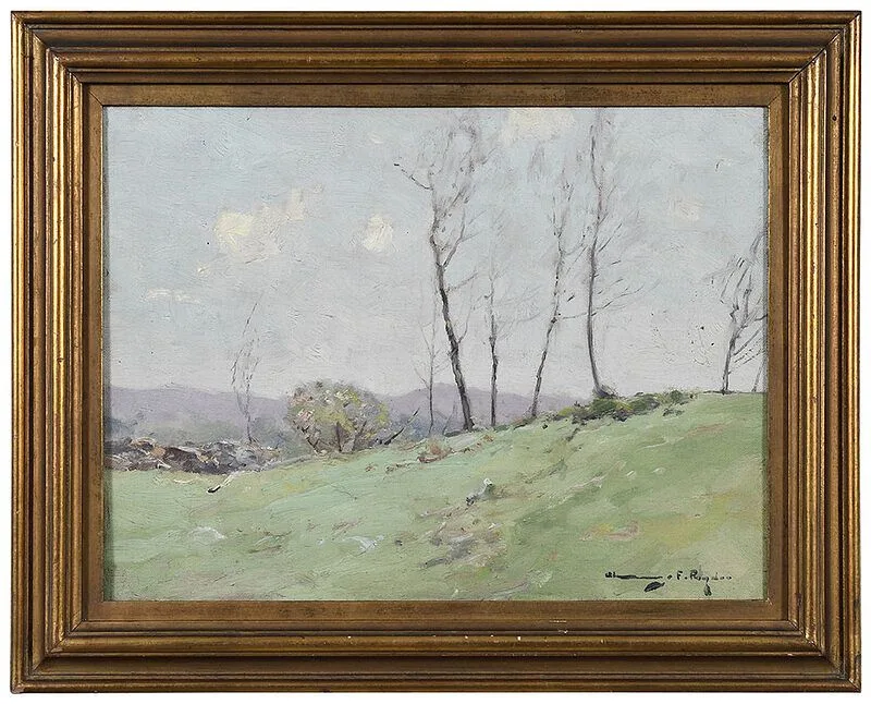 Chauncey Foster Ryder, Lyrical landscape, pencil inscription stretcher verso "Spring Painting..."