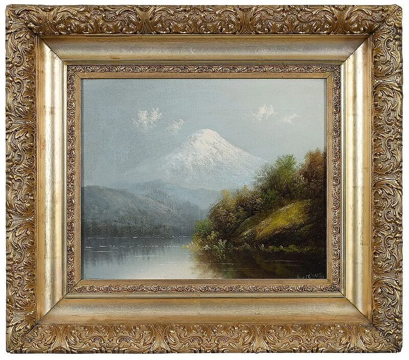 Mount Rainier by Eliza Barchus, oil on canvas, sold Feb 2021