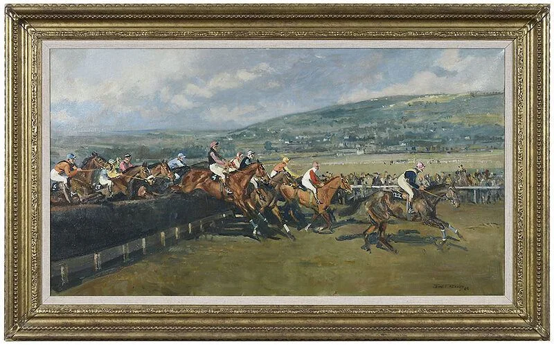 John T. Kenney, The Steeplechase, oil on canvas