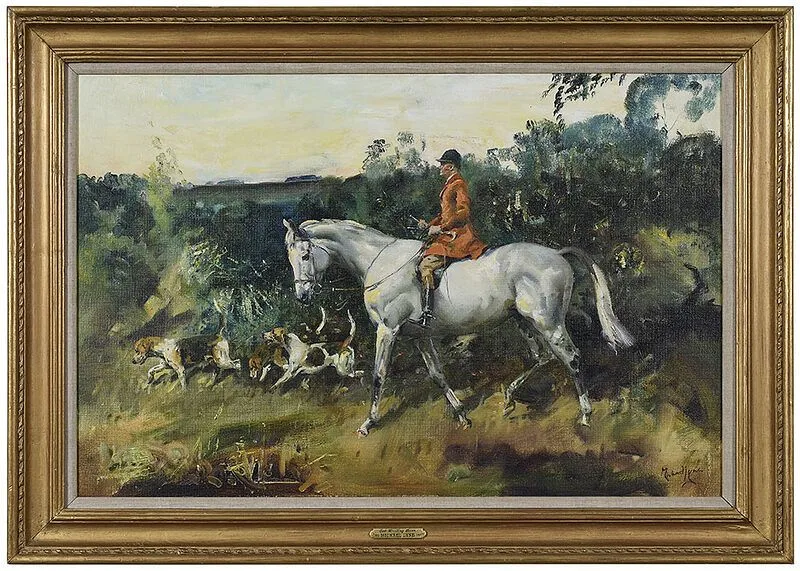 Michael Lyne, Cub Hunting at Dawn, oil on canvas