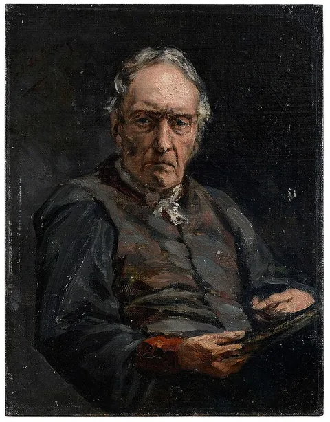Jozef Israëls, Portrait of an Old Man, oil on canvas laid on panel